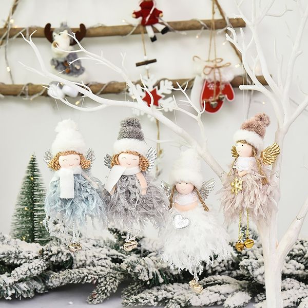 

2021 tree pendant cute plush christmas for doll ornament angel home party xmas decoration kids gift#w new
