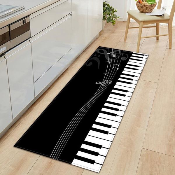 

cushion/decorative pillow large size piano keys printed carpet long kitchen mat entrance doormat non-slip floor water absorption bathrrom ru