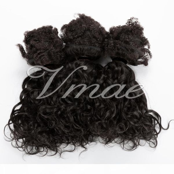 

vmae new arrival braiding hair malaysian raw virgin cuticle aligned human hair extension 3 pieces lot water wave braid in human hair bundles, Black