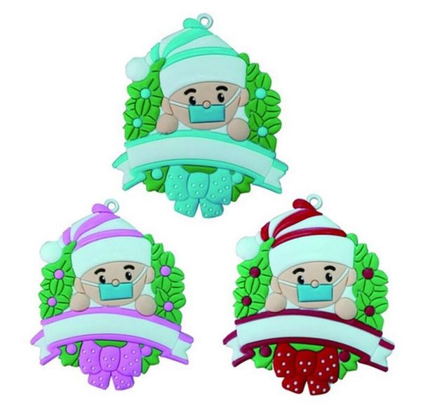 

face mask snowman christmas tree ornament hanging pendant xmas decoration diy personalized quarantine survivor party supplies e102605