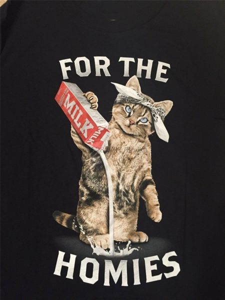 

kitty cat kitten pet thug tabby calico persian bandanna milk funny mens t-shirt loose size tee shirt sport hooded sweatshirt hoodie