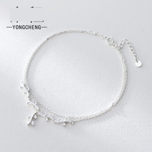 

yongcheng s925 silver versatile small and fresh women's handmade korean willow bracelet bracelet xdkvl, Golden;silver