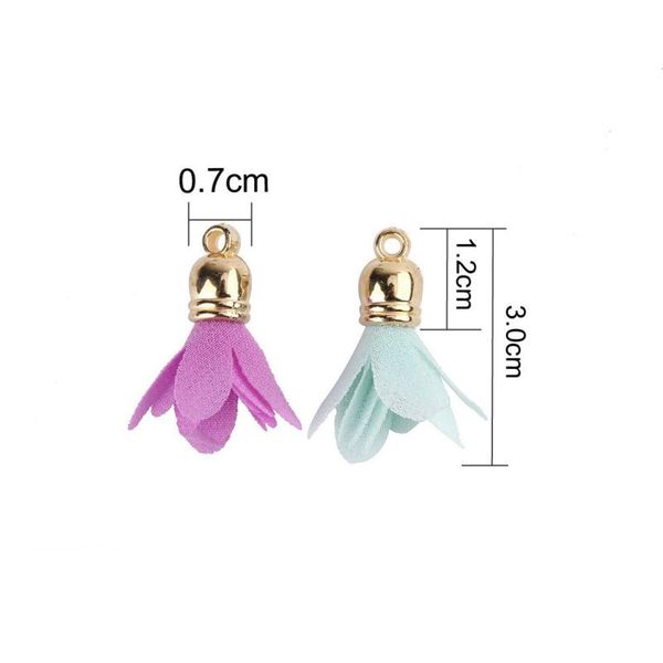 

30 шт. мини металлическая крышка цветочные кисточки для ювелирных изделий boho diy craft mailious saceates браслет ожерелье серьги находки а