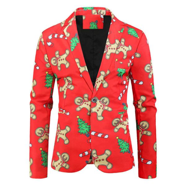 

printing new men's casual christmas 3d suit coat x26-p80, White;black