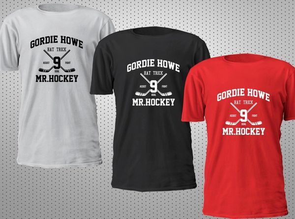 

casual printing tee gordie howe tribute legend t shirt s-3xl man t-shirt sport hooded sweatshirt hoodie