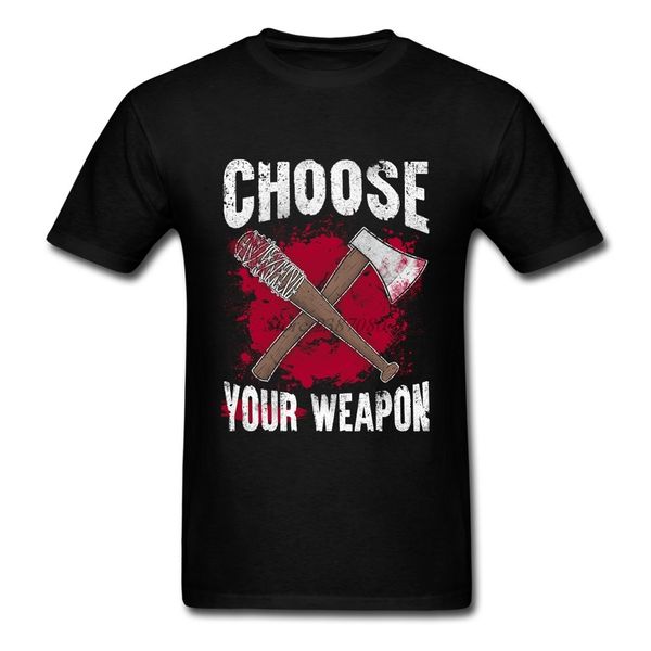 

sport the walking dead t shirt short sleeve t-shirt men 2019 new brand cotton xxxl choose your weapon 3d t shirt
