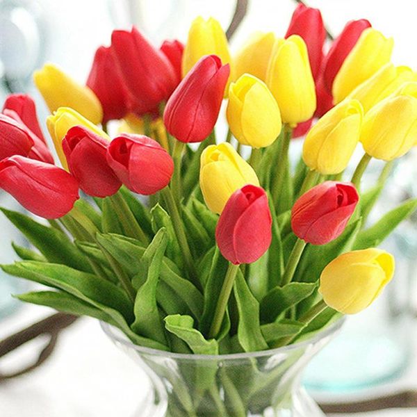 

2pc tulip artificial flower silk flower wedding home decoration fake simulation tulip valentine's day girlfriend gift