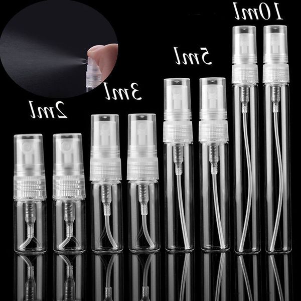 

50ml 3ml 10ml clear bottle, black perfume sprayer, mini and test tube, thin glass bottle