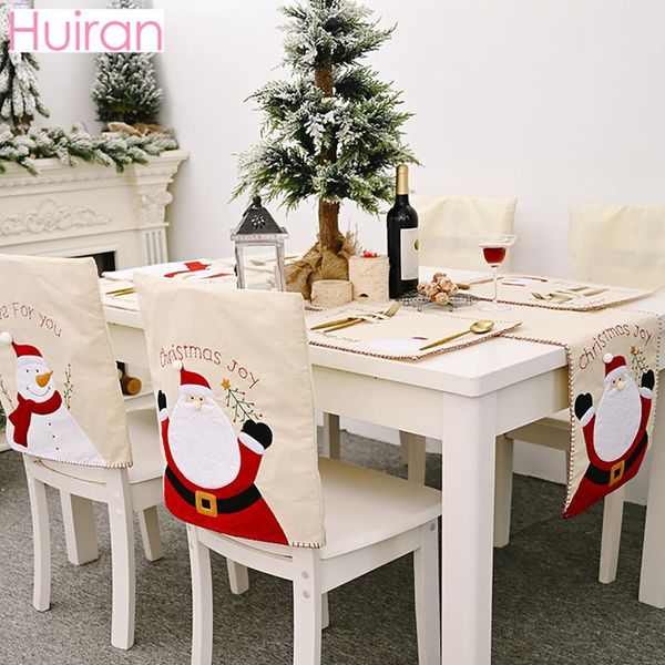 

santa claus snowman cristmas dining table set merry christmas for home kitchen navidad decor xmas 2020 natal new year 2021