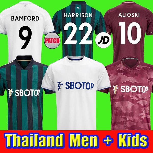 

20 leeds united 21 leeds united jersey 20 21 rodrigue koch cocha alioski phillips bamford мужская + детская футбольная футбольная, Black;yellow