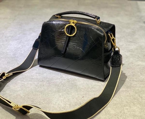 

масло воск 100% кожа новый дизайн моды сумка женщины плечо небольшой мешок