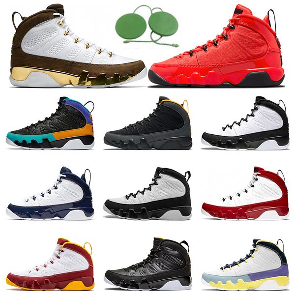

2022 men basketball shoes 9 9s chile red change the world melo crawfish bred racer blue dream it citrus university gold trainers sports snea, White;red