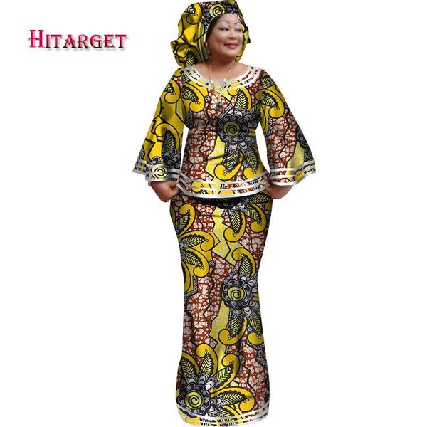 

шток размер низкая цена африканский dashiki традиционный хлопок топ юбка набор из 3-х частей одежды wy2372, Red