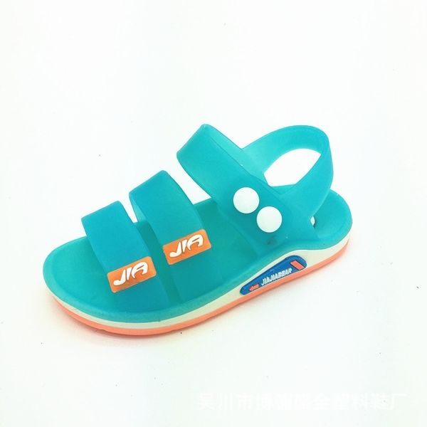 

kids sandals pvc casual summer toddler boys beach shoes soft breathable cool comfortable children male jelly sandals sha25 y200103, Black;red