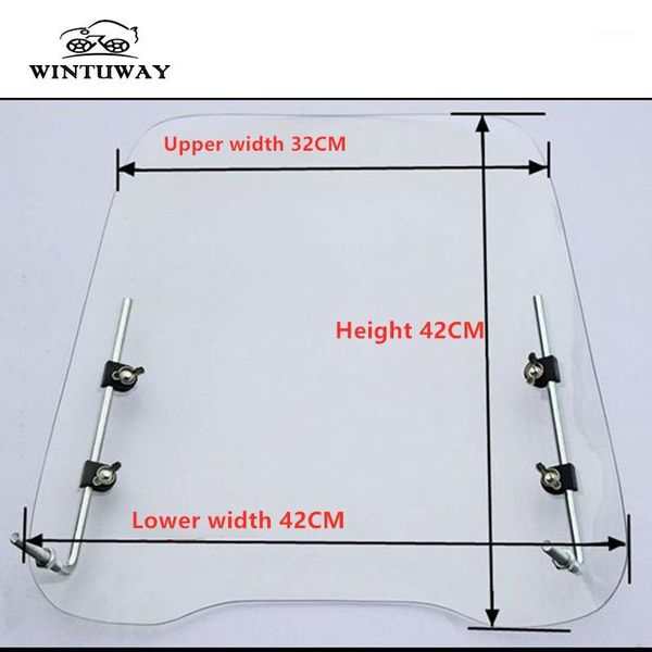 

motorcycle universal windscreens wind deflectors for motorcycle scooter electric vehicle parts transparent pc plate1