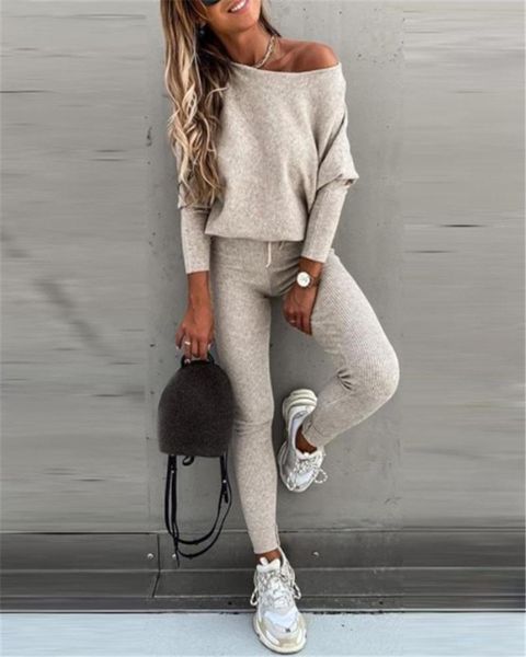 

new sports 2pcs women's lady tracksuit hoodies sweatshirt pants sets sport wear casual suit, Gray