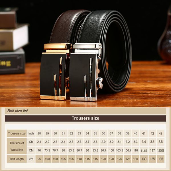 

2021 new male genuine leather belt strap designer brand men automatic buckleb belts veqi, Black;brown