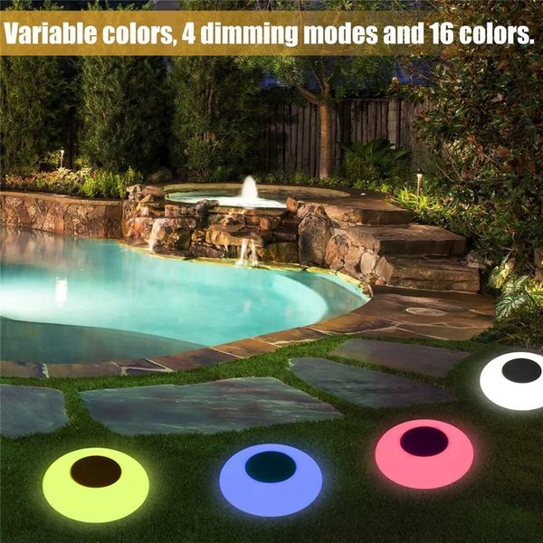 

solar pond garden light outdoor floating pool party decorative light color changing led underwater light