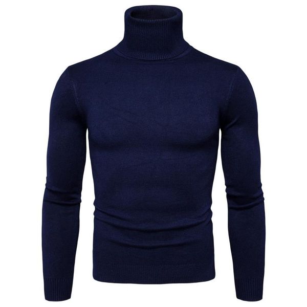

winter high neck thick knitwear men warm collar brand men sweater sweaters fit pullover mens turtleneck male double slim ajrkf, Black