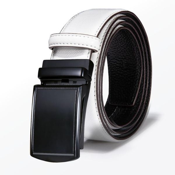 

new white leather belt male designer black automatic buckle cowhide leather men belt luxury belts for men barry.wang gp-0061, Black;brown