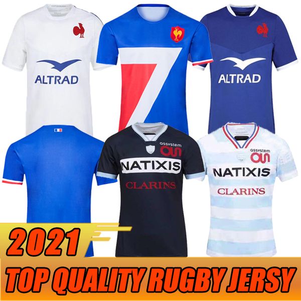 

20 21 france super rugby jerseys vest with jacket 2020 2021 france shirts rugby maillot de foot french boln rugby thailand men's, Black;gray
