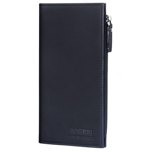 

leather long wallet men vintage trifold clutch wallets for male casual business money bags credit card holder men's purse, Red;black