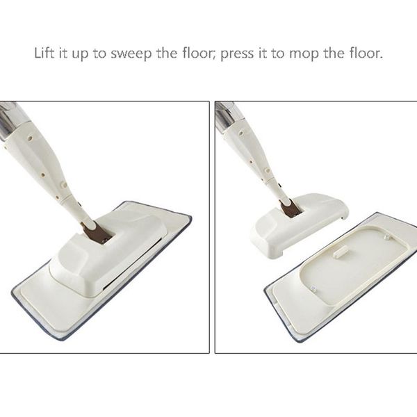 

3 in 1 spray mop broom set magic mop flat wooden floor mops lazy mop home cleaning tools household with reusable microfiber pad wmtexa