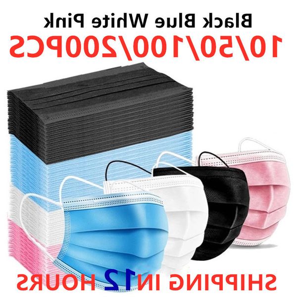

mascarillas non-woven face 10/50/100pcs disposable layer 3 mouth mask dust filter safety mascaras