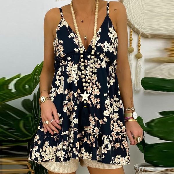 

blouse et chemisier femme women plus size loose sleeveless bandage print v-neck pullover shirt kimonos verano 2021, White