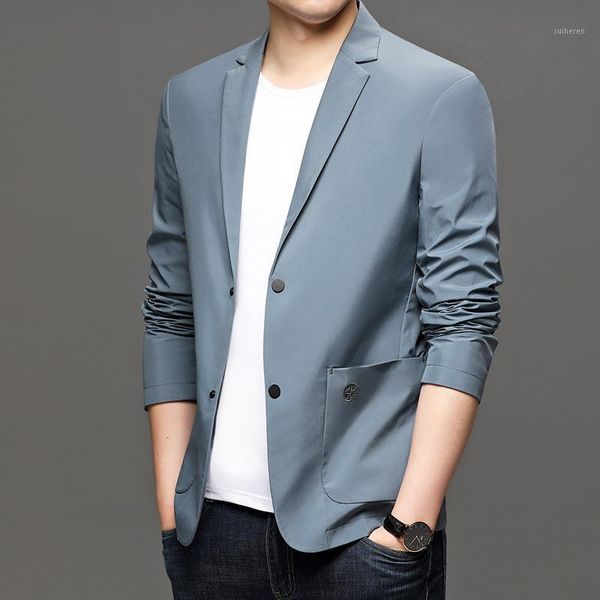 

fall 2020 new joker handsome small suit fashion leisure coat thin han edition cultivate morality men's suit1, White;black