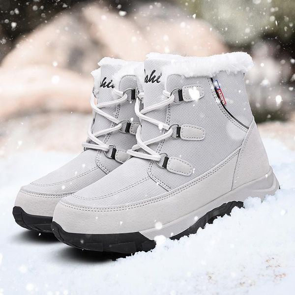

2020 new women's snowshoes winter warm boots plush boots high cotton shoes waterproof non-slip women's, Black