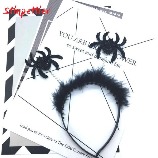 

2pcs halloween party дети headwear черных пауки летучих волосы аксессуары для halloween party украшения asd138 jlldct bde_jewelry