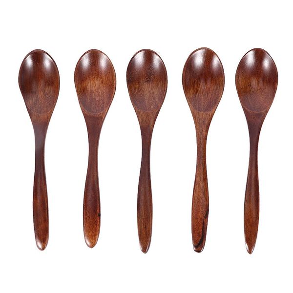 

5 pcs lot kitchen wooden spoon bamboo cooking utensil tool soup teaspoon coffee spoon tableware practical h sqctpn