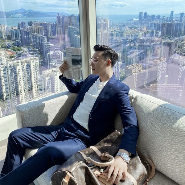 

daio ethan korean design autumn and winter slim row solid color single suit coat