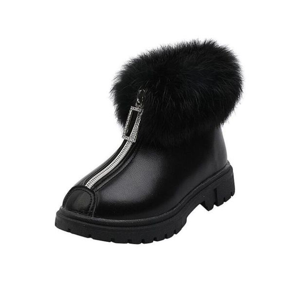 

2021 girls boys boots children snow boots autumn and winter princess fashion short children sports shoes, Black;grey