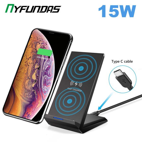 

charger 15w qi fast wireless charging stand for samsung s10 plus s9 s8 note 10 9 8 huawei xiaomi iphone 11 xr xs max x