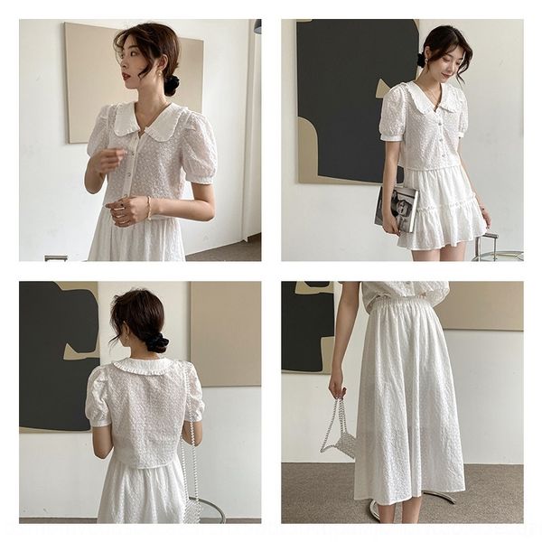 

ca0gm u5xxz french suit women's summer new short white short sleeve shirt a-line aline dress shirt dn shirtskirt 131 geming, Gray