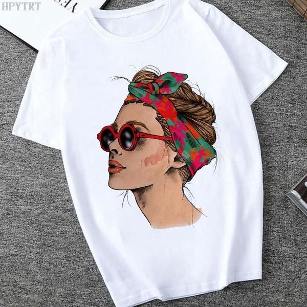 

plus size women summer vogue printing lady casual t-shirt harajuku streetwear short sleeve o-neck female t shirt clothing, White
