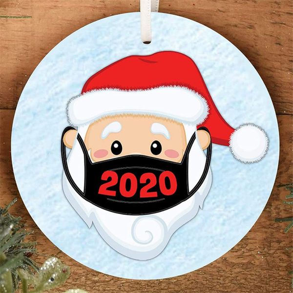 

diy christmas ornaments decorations round square shape decorations transfer printing blank consumablechristmas tree pendant 500pcs t1i2496