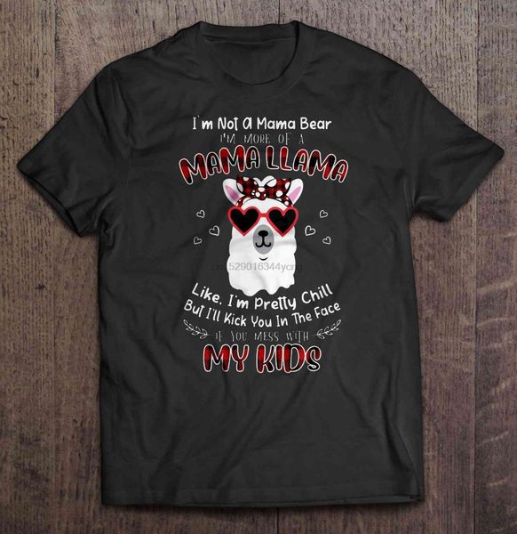 

men i'm not a mama bear i'm more of a mama llama like i'm pretty chill glasses llama plaid version 1 hoodie designers t shirt