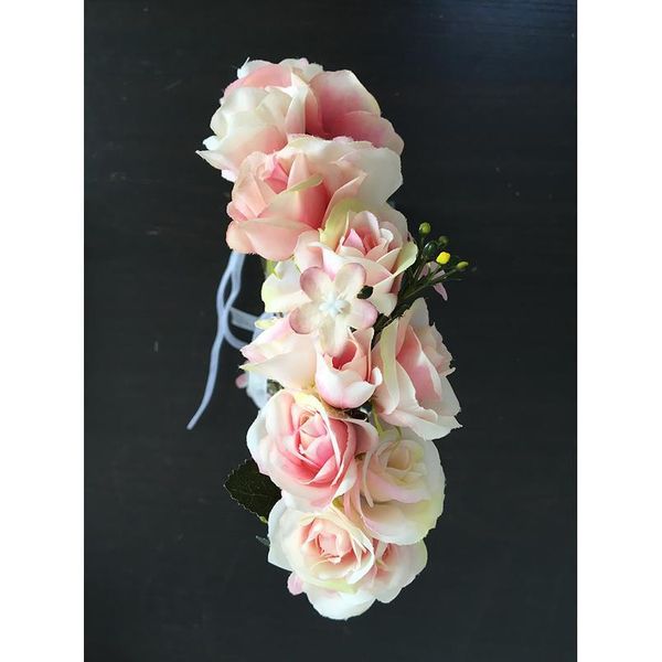 

rose flower wedding headband kids party floral garland handmade adjustable girls flower crown rose flower wreath kids qylvix
