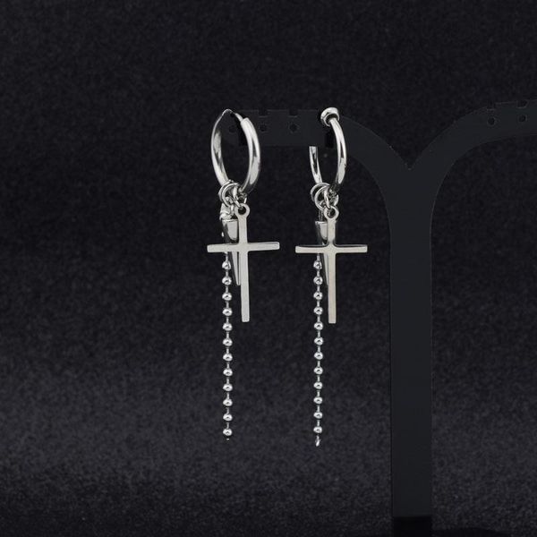 

sohot корейского дизайна кисточка цепи бар подвеска женщины люди падение серьга серебро цвет крест улыбка лицо диск круглого унисекс ювелирн, Black;white