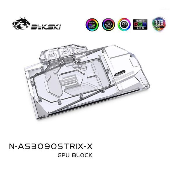 

bykski gpu water block for asus rtx3090 3080 strix graphics card ,full cover vga watercooler ,n-as3090strix-x1
