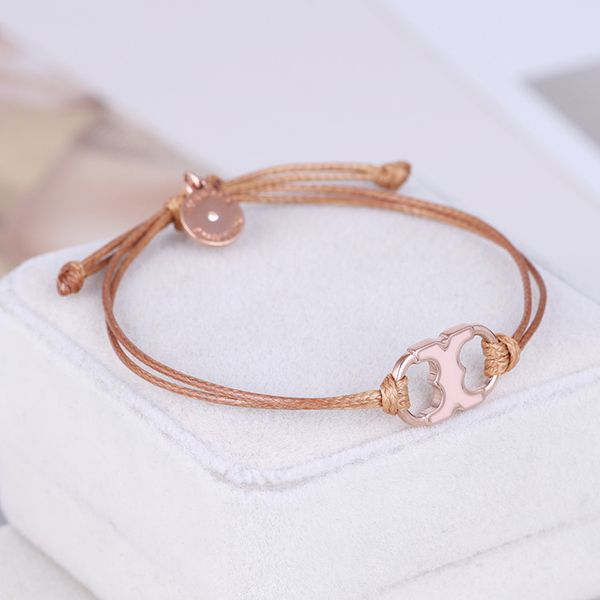 

love punk silk gemini and enamel black pink color bracelet in 1.8*1.1cm pendant women jewelry ps6257a