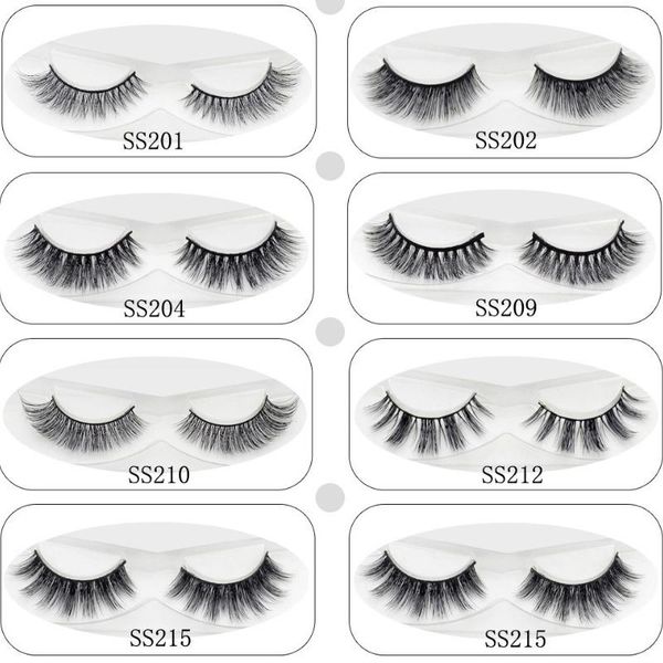 

false eyelashes lash 3d mink lashes eye soft thick & natural long fake extension for makeup 100% handmade 9 styles 1 pair