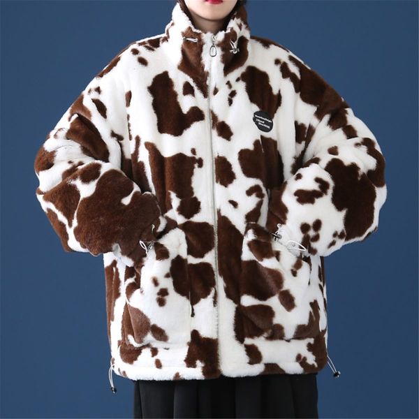 

2021 new graphic printed couple coats winter new woman warm korean streetwear parka man fashion hip hop clothing bm0b, Black