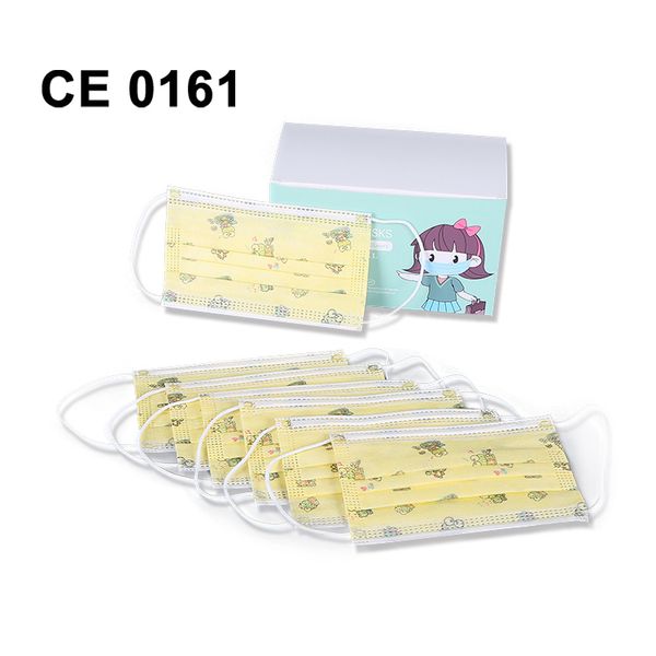 

nonwoven high layers quality 3 disposable cartoon kids face masks
