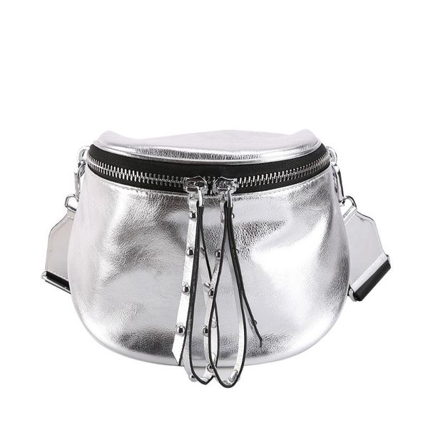 

fashion design messenger bag for women soft faux leather shoulder bag silver cross-body ladies small handbag purse