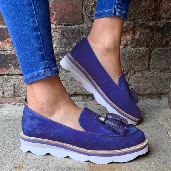 

2021 new women flats tassle loafers light casual shoes slip on ladies walking mujer zapatos plus size woman dbid, Black