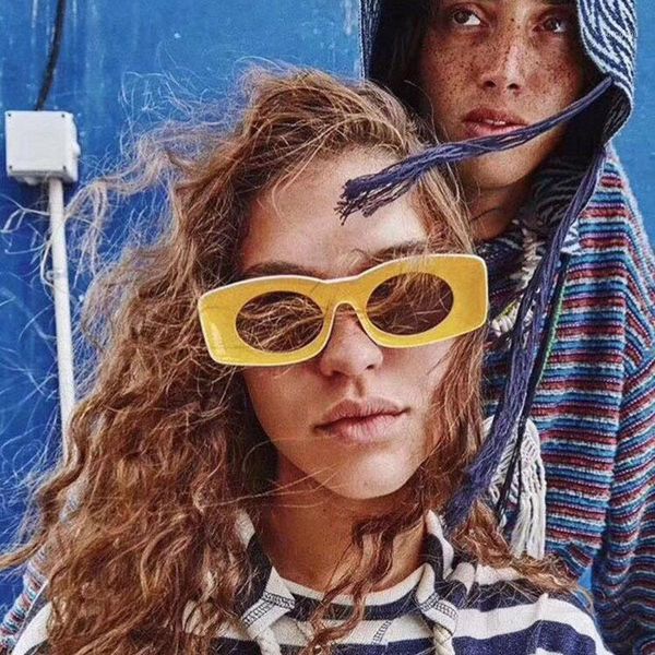 

sunglasses fashion vintage women brand designer retro sunglass rectangle sun glasses female uv400 lens eyewears1, White;black